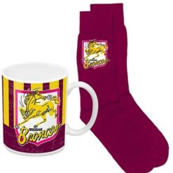 NRL Brisbane Broncos Heritage Coffee Mug and Sock Pack