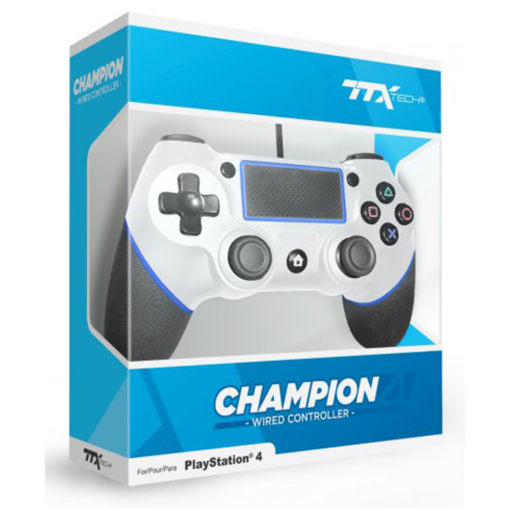 PS4 TTX Tech Champion Wired Controller - White