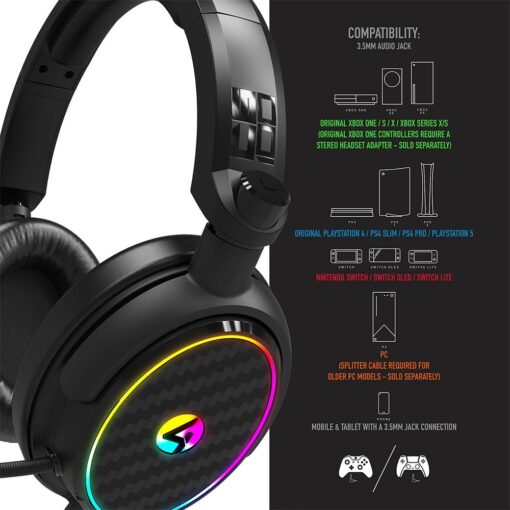 4Gamers - C6-100 Light Up Gaming Headset - Image 3